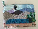 Arpillera Carry-All Pouch, Zipper Mini Storage Bag, Clutch Portable Cosmetic Bag