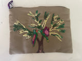 Arpillera Carry-All Pouch, Zipper Mini Storage Bag, Clutch Portable Cosmetic Bag