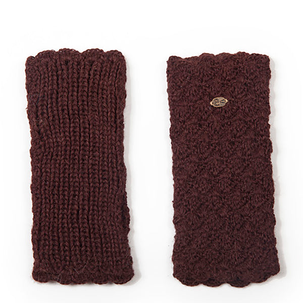 Emilime STAR Hand Crochet Alpaca Fingerless Gloves
